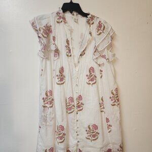 Uncle Frank white cotton mini dress lined medium #75639 NWOT